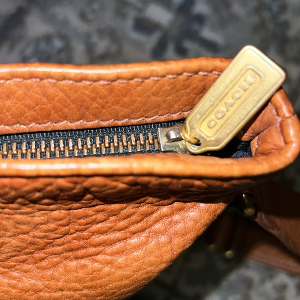 Vintage Coach British Tan Sonoma Leather Bucket Crossbody Bag #4907 - Picture 5 of 12